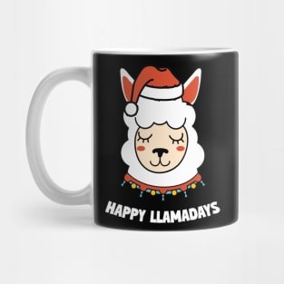 Happy Llamadays Funny Llama Holidays Christmas Gift Mug